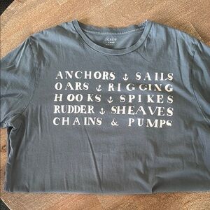 J Crew men’s nautical crewneck tee